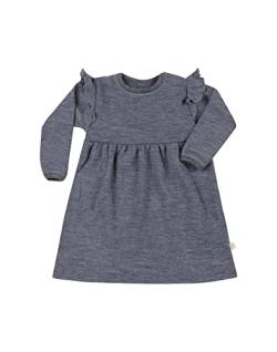 Dilling Kleid aus natürlicher Merinowolle für Babys Blaugrau meliert 62 von Dilling