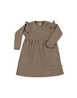 Dilling Kleid aus natürlicher Merinowolle für Babys Braun meliert 68 von Dilling