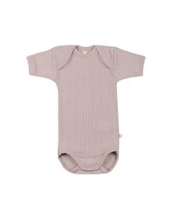 Dilling Kurzarm Body aus natürlicher Merinowolle für Babys Lavendel 80 von Dilling
