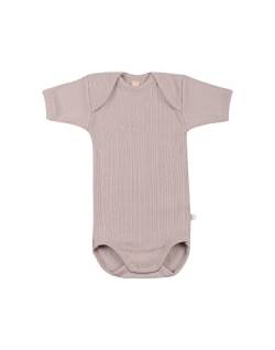 Dilling Kurzarm Body aus natürlicher Merinowolle für Babys Lavendel 92 von Dilling