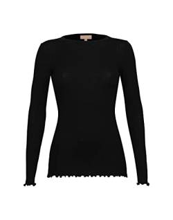 Dilling Langarmshirt aus Merinowolle/Seide für Damen Schwarz von Dilling