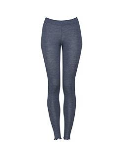 Dilling Leggings aus Merinowolle/Seide für Damen Blau meliert 46 von Dilling