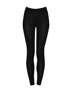 Dilling Leggings aus Merinowolle und Seide für Damen Schwarz von Dilling