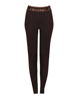 Dilling Leggings aus natürlicher Merinowolle für Damen Feige von Dilling