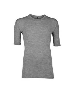 Dilling Merino Halbarmshirt für Herren - Bio Merinowolle Grau M von Dilling