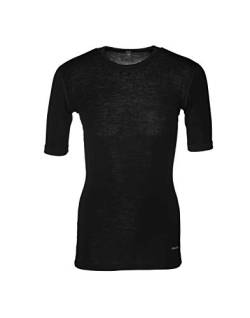 Dilling Merino Halbarmshirt für Herren - Bio Merinowolle Schwarz L von Dilling