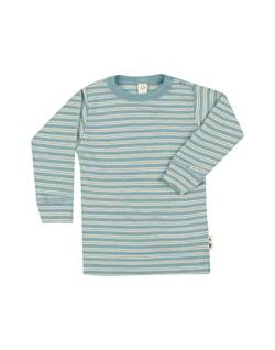 Dilling Merino Langarmshirt für Babys aus Wolle/Seide Arktik Blau/Natur 74 von Dilling