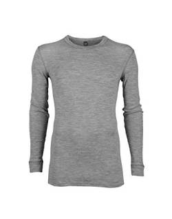 Dilling Merino Langarmshirt für Herren - 100% Natürliche Bio-Merinowäsche Grau M von Dilling