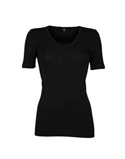 Dilling Merino T-Shirt für Damen - aus 100% Bio-Merinowolle Schwarz 38 von Dilling