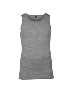 Dilling Merino Unterhemd Herren - Tank Top 100% Bio Wolle Grau L von Dilling