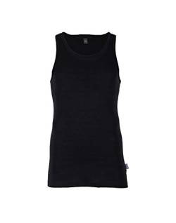 Dilling Merino Unterhemd Herren - Tank Top 100% Bio Wolle Schwarz L von Dilling