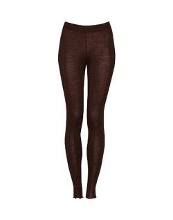 Dilling Pointelle Leggings für Damen aus Merinowolle/Seide Mokka 38 von Dilling