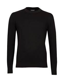 Dilling Rundhals Pullover aus Merinowolle für Herren Schwarz von Dilling