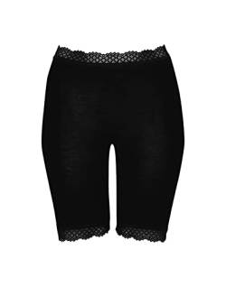 Dilling Shorts aus natürlicher Merinowolle und Seide für Damen Schwarz von Dilling