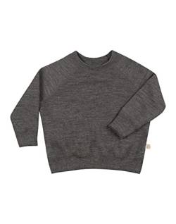 Dilling Sweatshirt aus natürlicher Merinowolle für Babys Dunkelgrau meliert von Dilling