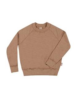 Dilling Sweatshirt aus natürlicher Merinowolle für Kinder Karamell meliert 110-116 von Dilling