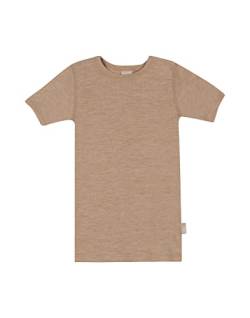 Dilling T-Shirt aus natürlicher Merinowolle für Kinder Karamell meliert von Dilling