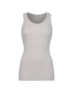 Dilling Tanktop aus 100% natürlicher Merinowolle für Damen Hellgrau meliert 46 von Dilling