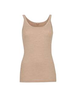 Dilling Top aus 100% natürlicher Merinowolle für Damen Beige meliert 42 von Dilling