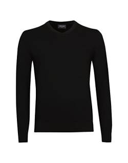 Dilling V-Ausschnitt Pullover aus Merinowolle für Herren Schwarz von Dilling