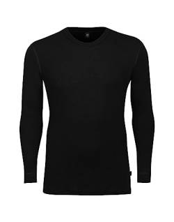 Dilling große Größen - Langarmshirt für Herren aus 100% Bio-Merinowolle Schwarz 3XL von Dilling