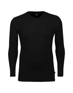 Dilling große Größen - Langarmshirt für Herren aus 100% Bio-Merinowolle Schwarz 6XL von Dilling