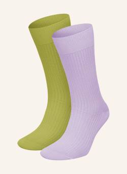 Dillysocks 2er-Pack Socken Premium Ribbed Collection braun von DillySocks