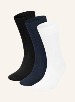 Dillysocks 3er-Pack Socken Premium Ribbed Collection braun von DillySocks