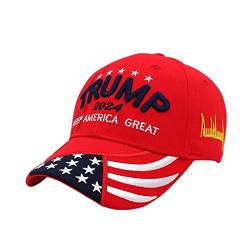 Dimweca Trump Mützen für Männer 2024, Trump 2024 Mütze mit Verstellbarer Schnalle, Make America Great Again Hut, Bestickte 3D Sportkappe für Männer Frauen von Dimweca