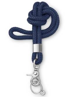 Dinalu - Neck Lanyard silber, Halskette-Schlüsselband, Schlüsselanhänger - Schlüsselkette – Umhänge - Band – mit Ring für Schlüssel, Schlüsselkette - (dark blue) von Dinalu