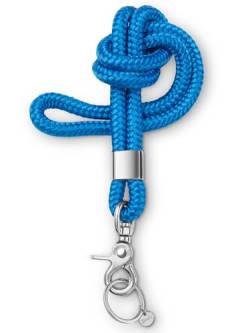 Dinalu - Neck Lanyard silber, Halskette-Schlüsselband, Schlüsselanhänger - Schlüsselkette – Umhänge - Band – mit Ring für Schlüssel, Schlüsselkette - (shining blue) von Dinalu