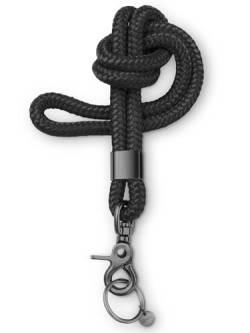 Dinalu Schlüsselband - Schlüsselkette mit Karabiner - Universalkette für Schlüsselbund - Band für Schlüssel - Schlüsselanhänger – Lanyard schwarz (beautiful black) von Dinalu