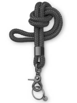 Dinalu Schlüsselband - Schlüsselkette mit Karabiner - Universalkette für Schlüsselbund - Band für Schlüssel - Schlüsselanhänger – Lanyard schwarz (lovely grey) von Dinalu