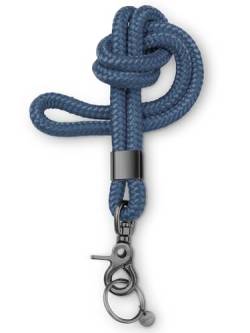 Dinalu Schlüsselband - Schlüsselkette mit Karabiner - Universalkette für Schlüsselbund - Band für Schlüssel - Schlüsselanhänger – Lanyard schwarz (middle blue) von Dinalu