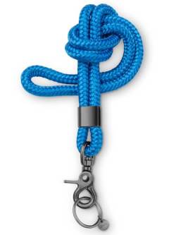 Dinalu Schlüsselband - Schlüsselkette mit Karabiner - Universalkette für Schlüsselbund - Band für Schlüssel - Schlüsselanhänger – Lanyard schwarz (shining blue) von Dinalu