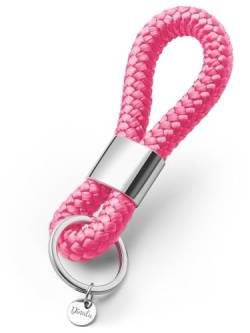 Schlüsselanhänger silber (shining pink) von Dinalu