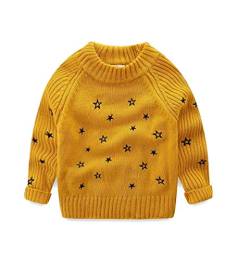 Ding&ng Kinderpullover, Herbst- und Winterpullover für Mädchen, Pullover, warme Pullover-Gelb_110 von Ding&ng