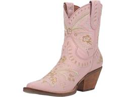 Dingo Damen-Cowboy-Stiefel, bestickt, Blumenmuster, Schneeflocke, Cowboy-Stiefel, modisch, Primrose, Pink, 38 EU von Dingo