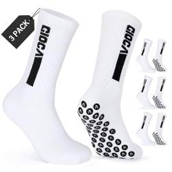 Fußballsocken 3 paar Fußball Socken Unisex Socken | Anti-Rutsch-Design | Universal-Maßstab 39-46 | 75% Baumwolle | Stutzen Fussball Herren, Tape Design Fussballsocken Männer von Dinjunxi