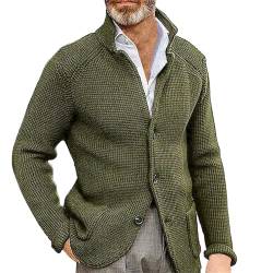 Dinnesis Cardigan Herren Strick Anzugjacke Blau Männer Regular Fit Strickjacke Frühling Herbst Freizeitanzug Blazer Klassisch Sakko Geeignet Für Party Datum Abschlussball Hochzeit Smoking von Dinnesis