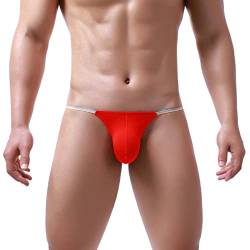 Dinnesis Herren Slips Sexy String Tanga Unterwäsche Low Rise Unterhose Panties Sportunterwäsche T-Back Männer Unterwäsche Erotische ReizwäSche FüR Herren String Tanga Herren Transparent von Dinnesis