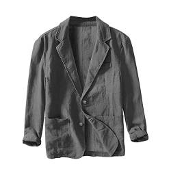 Dinnesis Leinen Sakko Herren Sommer Leicht Blazer Freizeit Anzugjacke Zwei Knopf Leichte Sportmäntel Anzugjacke Herren Sportlich Freizeitanzug Herren Sakko Blazer Einknopf Anzugjacke von Dinnesis