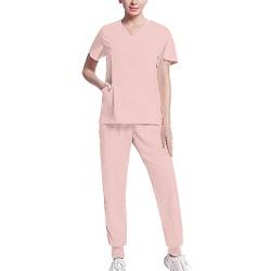 Dinnesis Unisex-Schrubb-Set - Medizinische Uniform mit Oberteil und Hose Schlupfkasack Kasack Damen für Krankenpflege und Altenpflege Slim Fit Damen Set Kleidung Ärzte, Chirurgen, Therapeuten von Dinnesis