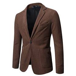 Sakkos für Herren Blazer Herren Regular Fit Modisch Sportlich Jacken Anzug Sakko Männer Gentleman Jacken Mantel Mode Smoking Freizeitanzug Blazer Einknopf Anzugjacke für Business Hochzeit Party von Dinnesis