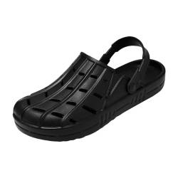 Unisex Garten Clogs Schuhe Hausschuhe Sandalen für Damen und Herren Hausschuhe Herren 50 (Black, 50) von Dinnesis