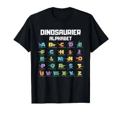 Dinosaurier Alphabet ABC Tyrannosaurus T - Rex Dino Kinder T-Shirt von Dinosaurier Alphabet ABC Kindergarten Kinder