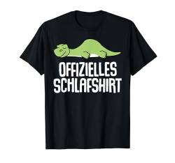 Offizielles Schlafshirt Pyjama Dino Dinosaurier Drachen Fun T-Shirt von Dinosaurier Dino Drachen Geschenkidee Langschläfer