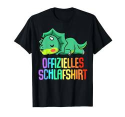 Offizielles Schlafshirt Pyjama Dino Dinosaurier Drachen Fun T-Shirt von Dinosaurier Dino Drachen Geschenkidee Langschläfer