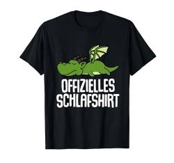 Offizielles Schlafshirt Pyjama Dino Dinosaurier Drachen Fun T-Shirt von Dinosaurier Dino Drachen Geschenkidee Langschläfer