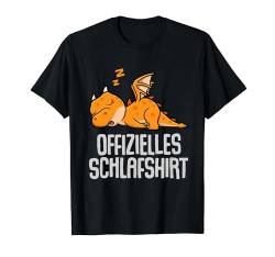 Offizielles Schlafshirt Pyjama Dino Dinosaurier Drachen Fun T-Shirt von Dinosaurier Dino Drachen Geschenkidee Langschläfer